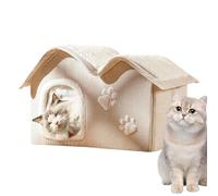Outdoor Cat House for Winter, Cat Outdoor House, Insulated Cat House, Outdoor Cat Hideouts with Non-Slip Base, Cozy Cat Bed Cave for Indoor Cats, Small Cats During Cold Weather