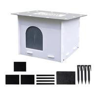 Outdoor Cat House - Rainproof Insulated Shelter | Windproof, Warm Pet Kitten Nest Cave with Comfortable Bed, Outdoor Cat Haven | Garden, Yard, Porch, Patio, Lawn Use