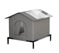 Outdoor Cat House, Waterproof Pet Shelter, Insulated Winter Tent, Oxford Fabric Build, Elevated Design, Ideal for Stray and Barn Cats, 36x36x36cm/14.17x14.17x14.17 inches