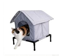 Outdoor Cat House, Waterproof Weatherproof Elevated Winter Shelter, 18.11in | Rainproof Construction Elevated Base Offers Warm Refuge Durable Outdoor Design Multiple Size Options For Cats During Col