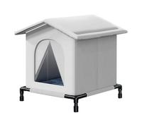 Outdoor Cat House, Waterproof Windproof Cave Shelter, Weatherproof Pet House for Outdoor Winter Patio, Balcony, Garden, Play, Sleeping, and Safe Animal Refuge, 14.96 inches