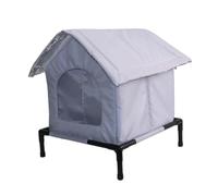Outdoor Cat House Weatherproof - Windproof Elevated Shelter with Roof | Weatherproof Elevated Outdoor Cat House, Windproof Sloping Roof Shelter, Protective Sleeping Space for Pet Kittens Patio Back