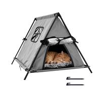 Outdoor Cat House, Winter Triangular Stray Cat Shelter, Cold Weather Animaux Tent For Patio Balcony Backyard Garden Park Residential Area Garage Barn