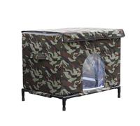 Outdoor Cat Houses - 50x40x35cm Warm Insulated Tent - Transparent Raised Base Outdoor Cat House for Winter with Transparent Window | for Dog Kitten Chicken Animal Outside Patio Balcony