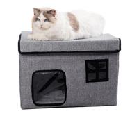 Outdoor Cat Houses, Comfortable Insulated House for Pet, Washable Removable Bed, Tear Resistant Cave Shelter, Ideal to Your Indoor, Outdoor, Dogs, Kittens, Patio, Backyard, 27x27cm