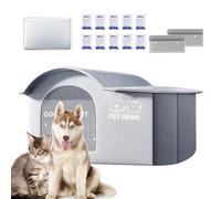 Outdoor Cat Shelter, Cooling Pet Cave with Ice Packs, Insulated Shaded, Foldable Lightweight Structure, Weather-Resistant Fabric, Spacious Interior Design, Perfect for Balcony, Patio, Yard