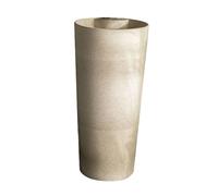 Outdoor Ceramic Column Basin, One Pieces Sink with Single Faucet Hole, Courtyard Balcony Floor Standing Vessel Basin Combo (Color : A) (F One Size)