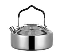 Outdoor Coffee Pot - Stainless Steel Camping Kettle, Portable Water Tea Pot | Rubber Handle Quick Boil Ribbed Base Portable Anti-Rust Camping Pots Tea Kettle Compact Lightweight Kettles for Home