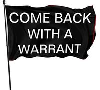 Outdoor Come Back with A Warrant Garden Flag, Drapeau de démonstration Décorations de 3 x 5 pi pour la maison en plein air