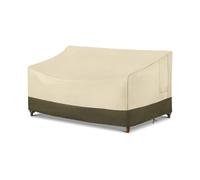 Outdoor Couch Cover Waterproof, Patio Sofa Cover 600d Heavy Duty, Lawn Patio Furniture Covers Uv & Rip & Dust Resistant, 78w X 34d X 32h Inch, Beige &