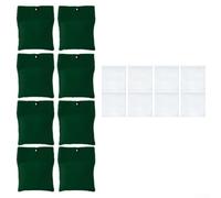 Outdoor Curtain Weights 12 Pack Canvas Sandbags Windproof(8pcs) | 12 pack canvas bags, clips included, PE liner bags, windproof stability, easy fill sand gravel