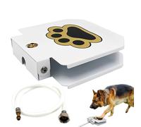 Outdoor Dog Water Fountain, Puppy Sprinkler Toy Step on Water Feeder, Adjustable Pressure Pet Drinking Dispenser, Sturdy Leak Resistant Design, Ideal for Backyard, 22x21.5x5cm