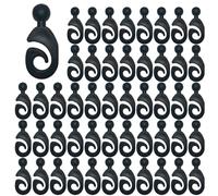 Outdoor Drape Hooks - 0.85cm Sunshade Mesh Hangers | ABS Multi-Purpose Pergola Rings, 50 Piece Rustproof Gazebo Track Clips for Patio Fence Plants Balcony Yard and Bathroom Curtain Installation