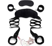 Outdoor Extreme Sports Classic Nylon Noir pour Les Mains, Les Jambes Et Le Cou Support Multifonction Sport Bracelet avec Masque De Sommeil Noir - D9