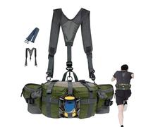 Outdoor Fanny Pack, Waterproof Hiking Waist Bag, Waist Pack with Bottle Holder, Adjustable Strap Waist Pack 28.5x13x15cm/11.22x5.12x5.91 inches for Hiking, Running, Jogging, Fishing, Hunting