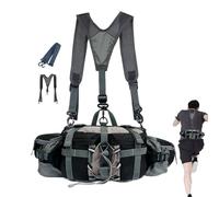 Outdoor Fanny Pack, Waterproof Hiking Waist Bag, Waist Pack with Bottle Holder, Ajustable Strap Waist Pack 28,5 x 13 x 15 cm/11,22 x 5,12 x 5,91 Inches for Hiking, Running, Jogging, Fishing, Hunting,