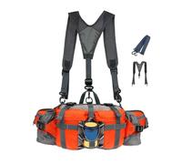 Outdoor Fanny Pack, Waterproof Hiking Waist Bag, Waist Pack with Bottle Holder, Ajustable Strap Waist Pack 28,5 x 13 x 15 cm/11,22 x 5,12 x 5,91 Inches for Hiking, Running, Jogging, Fishing, Hunting,