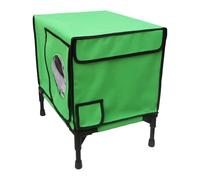 Outdoor Feral Cat House, Winter Elevated Pet Shelter, Portable Metal Frame, Weather Resistant Dog Home, Pet Sleeping Haven for Garden, Balcony, Barn, Porch, Yard