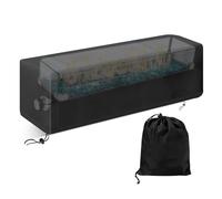 Outdoor Fireplace Cover, Waterproof Fire Pit Shade, Square Portable Weather-Resistant Design with Heavy-Duty Protective Layer for Tailgating, Balcony, Backyard, Camping, 29.02x8.58x9.45 inches