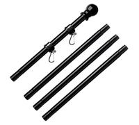Outdoor Flag Pole, Telescopic Steel Flagpole, Heavy Duty Garden Banner Stand, 6ft Adjustable Pole System, for Garden Garage Yard Patio Fence Roof Wall Holiday Celebration Decoration 180x2.5x2.5cm