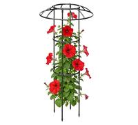 Outdoor Flower Tower Frame - 63 inch Garden Plant Trellis | Iron Vine Support - Rustproof Climbing Trellis for Clematis Jasmine Cucumber Dragon Fruit Pots Creating Vertical Support in Outdoor Gardens
