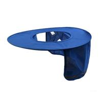 Outdoor For Safety Hat Cache-cou avec pare-soleil et bande réfléchissante pour une meilleure visibilité et protection du cou sur les chantiers de construction (bleu)