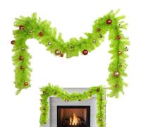 Outdoor Garland - Realistic Christmas Pine Wreath | UV Resistant Artificial Pine Garland Stairs Outdoor Porch Wedding Fireplace Party Window Table Door Railing Mantle