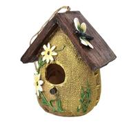 Outdoor H Anging Nichoir à oiseaux en résine à suspendre, joli petit nichoir à oiseaux, résistant aux intempéries et à la décoloration, ventilation respirante, 468 g/456 g, pour hirondelle, jardin