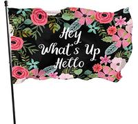Outdoor Hey, What's Up Garden Flag, Yard Flag 0,9 x 1,5 m Décorations pour la maison en plein air
