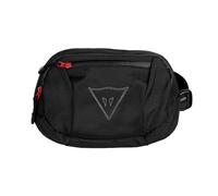 Outdoor Hiking Waist Pack, Reflective Fanny for Travel, Breathable Bag for Men & Women, Adjustable Strap, Water-Resistant Material, Black, Ideal for Motorcycle, and Outdoor Adventures