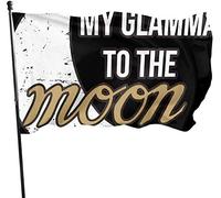 Outdoor I Love Mu Glamma to The Moon and Back Garden Flag, Family Party Flag 3 X 5 ft Décorations pour la maison en plein air