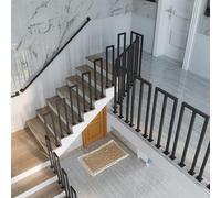 Outdoor ils Rampe d'escalier en fer forgé en forme de U pour escaliers modernes pour villas, balcons, couloirs, jardins - Durable et élégant