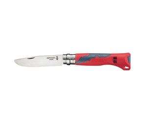 OUTDOOR Junior couteau fermant n°7 Mer / Montagne Soft Touch OPINEL Rouge