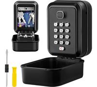 Outdoor Key Box,Wall Mounted Key Box Combination 12 Digits with Heavy Duty Lid for Home,Garage,Office