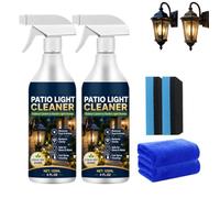 Outdoor Lantern and Garden Light Cleaner Spray, Multi-surface Outdoor Cleaning Spray, Powerful Stain Remover For Patio Lights, Wall Lanterns, Porch Lights, Pathway Fixtures (2pcs)