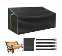 Outdoor Loveseat Cover, 25 inch Heavy Duty 2 Seater Protector for Lounge Chair, Weather Resistant Fabric with Secure Straps, Patio Bench Cover for Garden, Yard, Lawn, Backyard