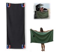Outdoor Magnetics Serviettes de bain aimantées avec boucle, serviette en microfibre super absorbante pour voyage, natation, piscine, yoga, randonnée (noir)