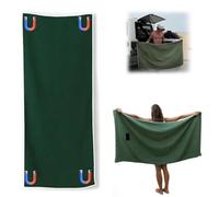 Outdoor Magnetics Serviettes de bain aimantées avec boucle, serviette en microfibre super absorbante pour voyage, natation, piscine, yoga, randonnée (vert)