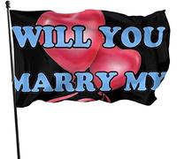 Outdoor Mommy Will You Marry My Daddy Garden Flag, Family Flag 0,9 x 1,5 m Décorations pour la maison en plein air