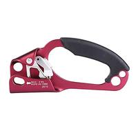 Outdoor Mountaineering Climbing Right Hand Protector, Compatible with 8 13mm Ropes, Easy Operation, Strong Grip, Professional Equipment for Climbing, Rescue, Aloft Work (Red)