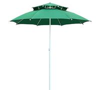 Outdoor Patio Table Umbrella Double-Top for Garden Cafe Pool Beach Windproof and Breathable UV Protection