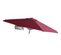 Outdoor Patio Umbrellas Wall Mount Garden Parasol Balcony Tilting Sun Shade Umbrella, Aluminium, 7ft / 220cm