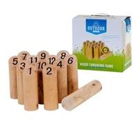 OUTDOOR PLAY Jeu d'extérieur en bois à numéros Kubb brun G