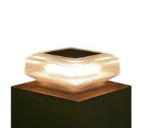 Outdoor Post Lights - ABS 12.5x12.5x6cm | Decorative Waterproof Solar-Powered Sconces | Post Lights Outdoor | Christmas Yard Porch Patio Deck Fence Landscape, Solar-Powered Efficiency