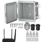 Outdoor Power Distribution Box - Sealed Electrical Control Cabinet, Rain Shield Wiring Enclosure Unit, Outdoor Circuit Housing Case, Energy Connection Terminal Box, Weather Resistant Power Hub