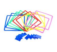 Outdoor - PP 38 x 38 x 1,5 cm | Ring Game, Obstacle Course with Beanbag and Connectors, 15-inch Squares For Kids Indoor Outdoor Play | For Backyard Park Playground Fun Exercise Use