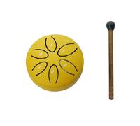 Outdoor Rain Drum | 3 pouces 6 Tone Steel Tongue Drum Rain Bell | instruments de musique Rain Bell Outdoor | garden handpan Zending Drum | zen Music Educational Rain drum (Gold)