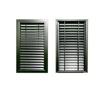 Outdoor Rain-Resistant Aluminum Air Vent Grille, Fixed Louver Blade Wall Mount Ventilation Cover, Anti-Corrosion Air Outlet for Household Bathroom Kitchen Basement(Noir,20x34in)