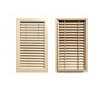 Outdoor Rain-Resistant Aluminum Air Vent Grille, Fixed Louver Blade Wall Mount Ventilation Cover, Anti-Corrosion Air Outlet for Household Bathroom Kitchen Basement(Beige,16x44in)