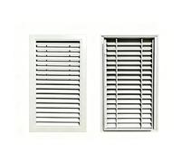 Outdoor Rain-Resistant Aluminum Air Vent Grille, Fixed Louver Blade Wall Mount Ventilation Cover, Anti-Corrosion Air Outlet for Household Bathroom Kitchen Basement(Blanc,12x28in)